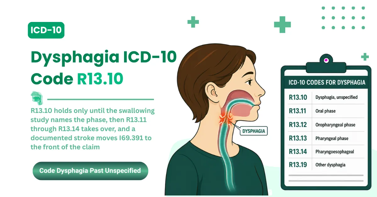 Dysphagia ICD-10 Code R13.10: The FY2026 Billing and Documentation Guide for Healthcare Providers