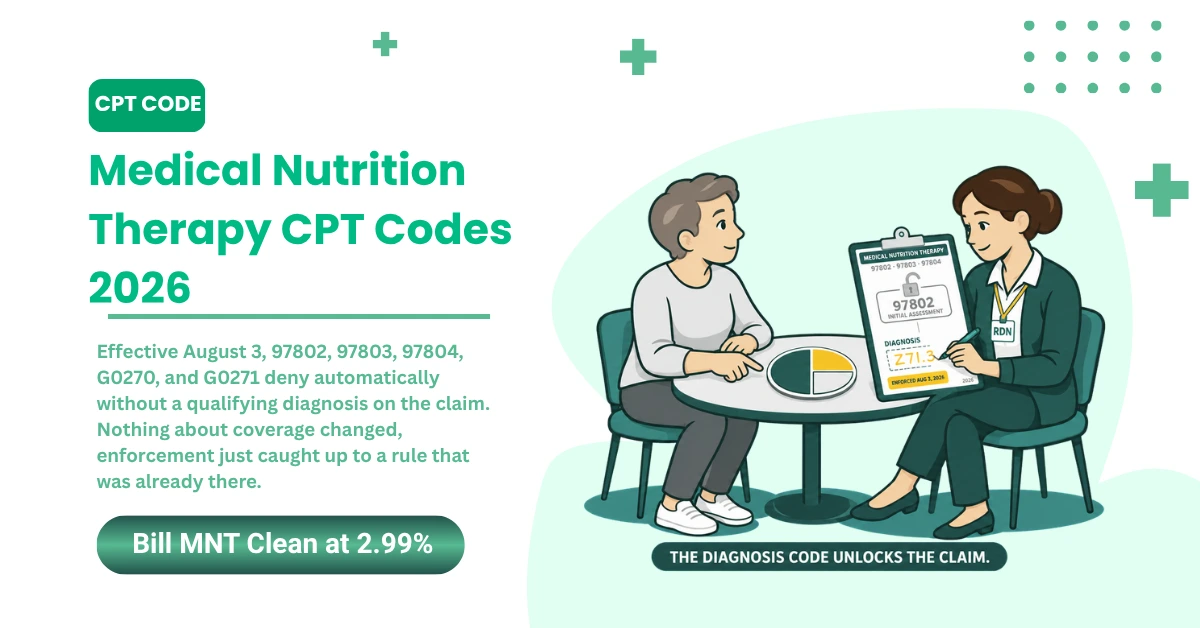 Medical Nutrition Therapy CPT Codes 2026: The Complete Billing Guide for Healthcare Providers