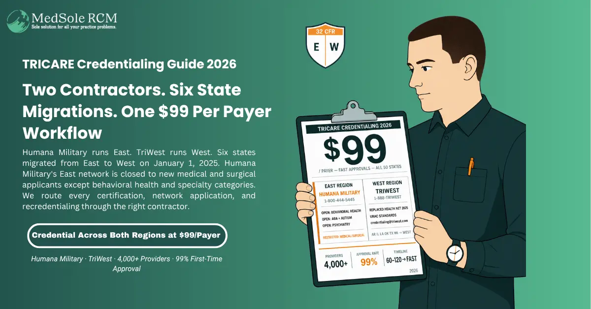 TRICARE Credentialing 2026: Fast Approval at $99 Per Insurance